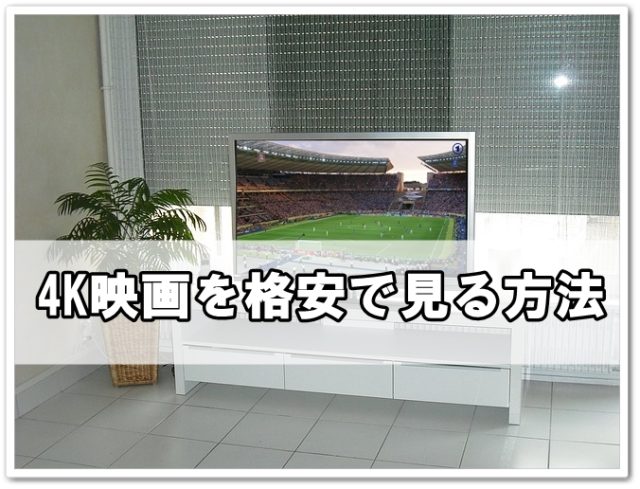 格安で4K映画を見る方法
